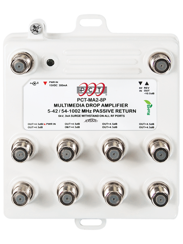 pct-ma2-8p drop amplifier pct-ma2-8p multimedia drop amplifier